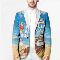 Guam Christmas Blazer Felis Pasgua Chilling Santa - Polynesian Pride