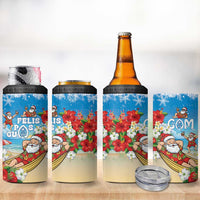 Guam Christmas 4 in 1 Can Cooler Tumbler Felis Pasgua Chilling Santa - Polynesian Pride