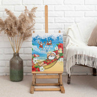 Guam Christmas Canvas Wall Art Felis Pasgua Chilling Santa - Polynesian Pride