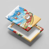 Guam Christmas Canvas Wall Art Felis Pasgua Chilling Santa - Polynesian Pride