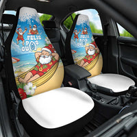Guam Christmas Car Seat Cover Felis Pasgua Chilling Santa - Polynesian Pride