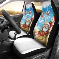Guam Christmas Car Seat Cover Felis Pasgua Chilling Santa - Polynesian Pride