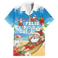 Guam Christmas Family Matching Summer Maxi Dress and Hawaiian Shirt Felis Pasgua Chilling Santa - Polynesian Pride