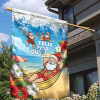 Guam Christmas Garden Flag Felis Pasgua Chilling Santa - Polynesian Pride