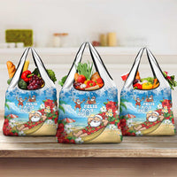 Guam Christmas Grocery Bag Felis Pasgua Chilling Santa - Polynesian Pride