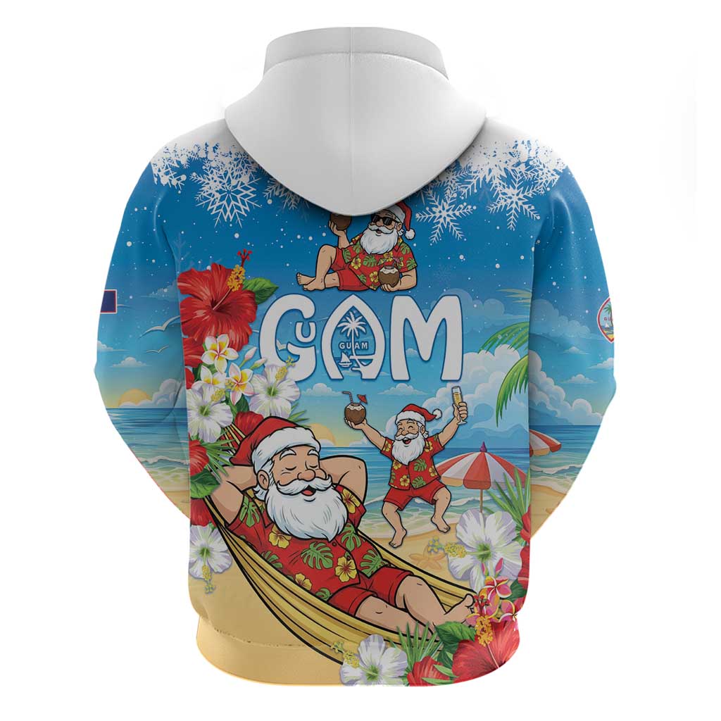 Guam Christmas Hoodie Felis Pasgua Chilling Santa - Polynesian Pride
