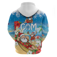 Guam Christmas Hoodie Felis Pasgua Chilling Santa - Polynesian Pride