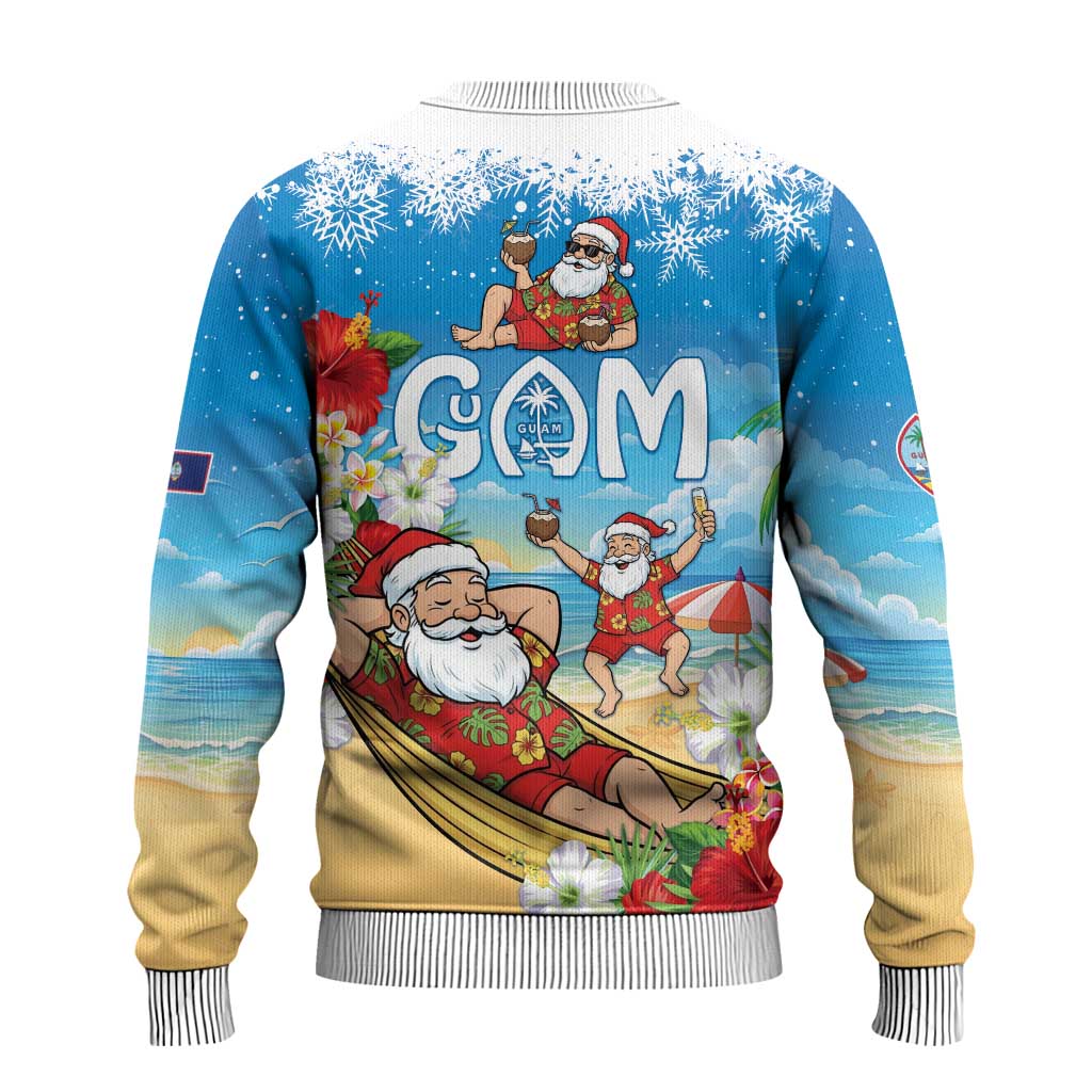 Guam Christmas Ugly Christmas Sweater Felis Pasgua Chilling Santa - Polynesian Pride