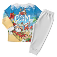 Guam Christmas Pajama Set Felis Pasgua Chilling Santa - Polynesian Pride