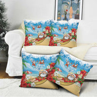 Guam Christmas Pillow Cover Felis Pasgua Chilling Santa - Polynesian Pride