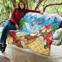 Guam Christmas Quilt Felis Pasgua Chilling Santa - Polynesian Pride