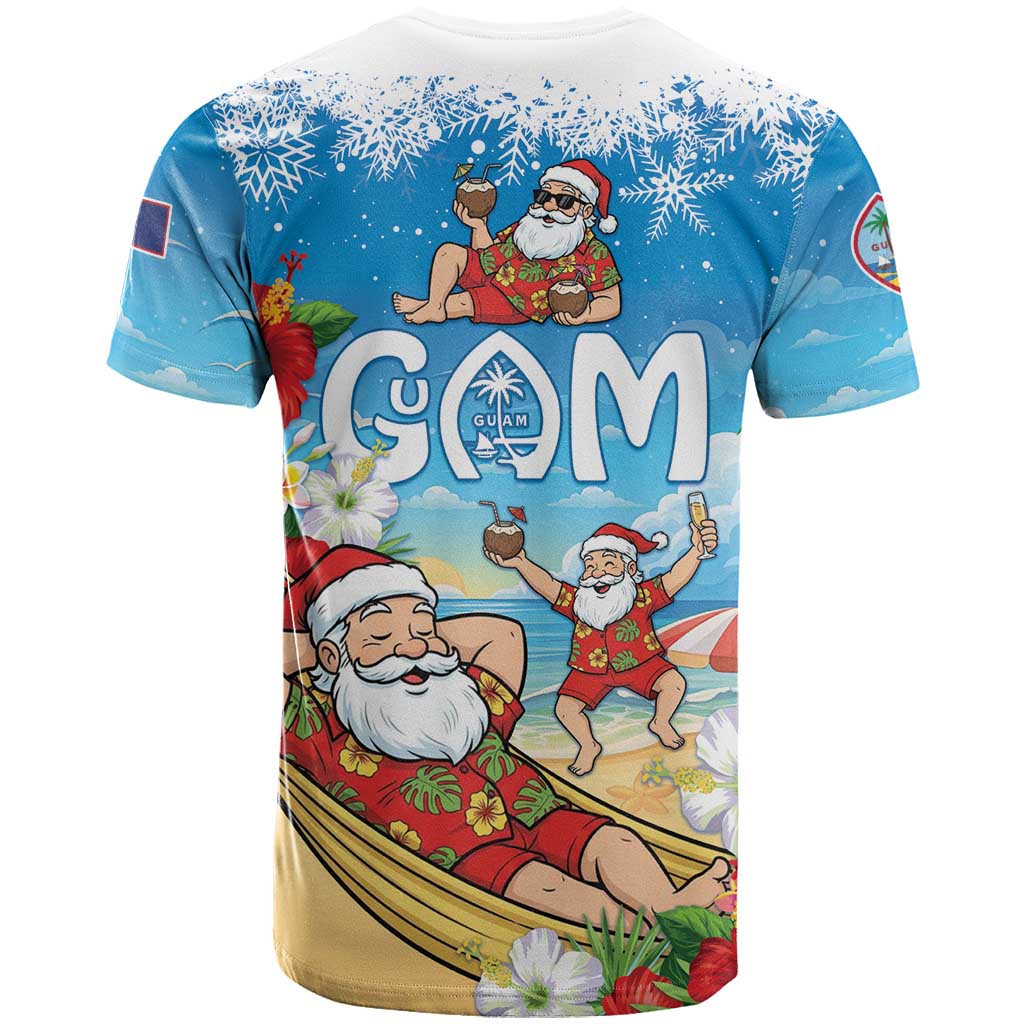 Guam Christmas T Shirt Felis Pasgua Chilling Santa - Polynesian Pride