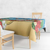 Guam Christmas Tablecloth Felis Pasgua Chilling Santa - Polynesian Pride
