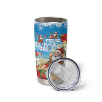 Guam Christmas Tumbler Cup Felis Pasgua Chilling Santa - Polynesian Pride