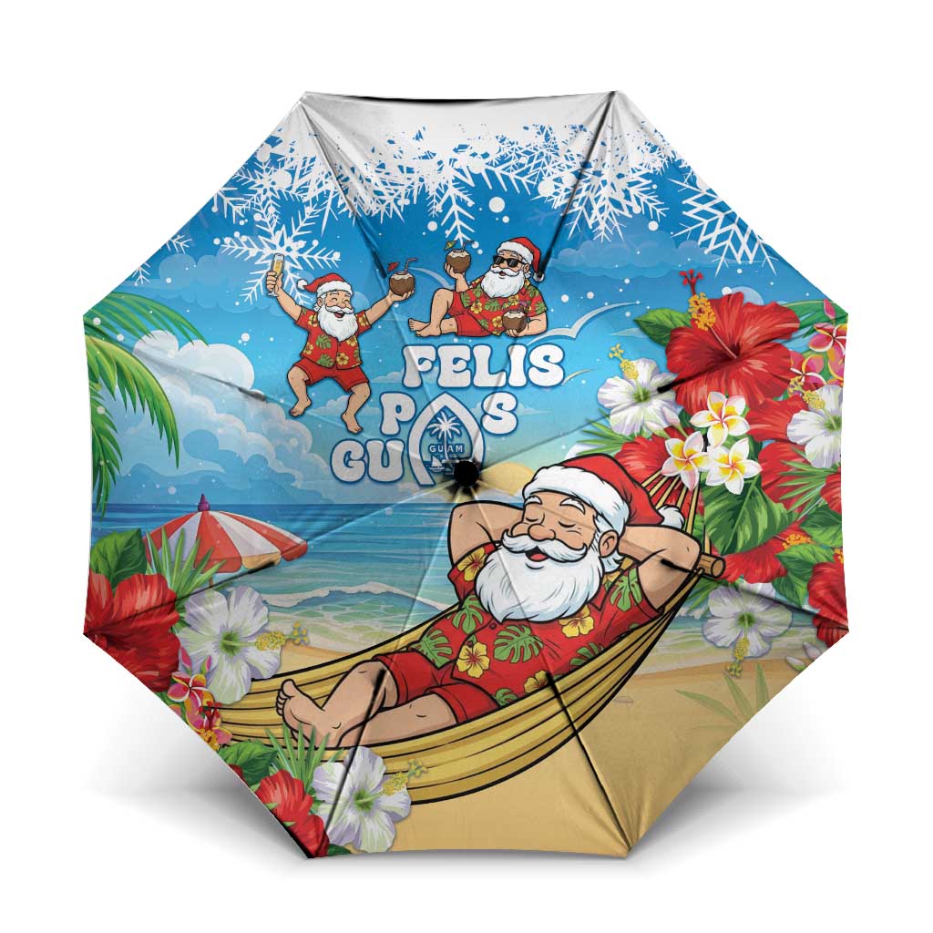 Guam Christmas Umbrella Felis Pasgua Chilling Santa - Polynesian Pride