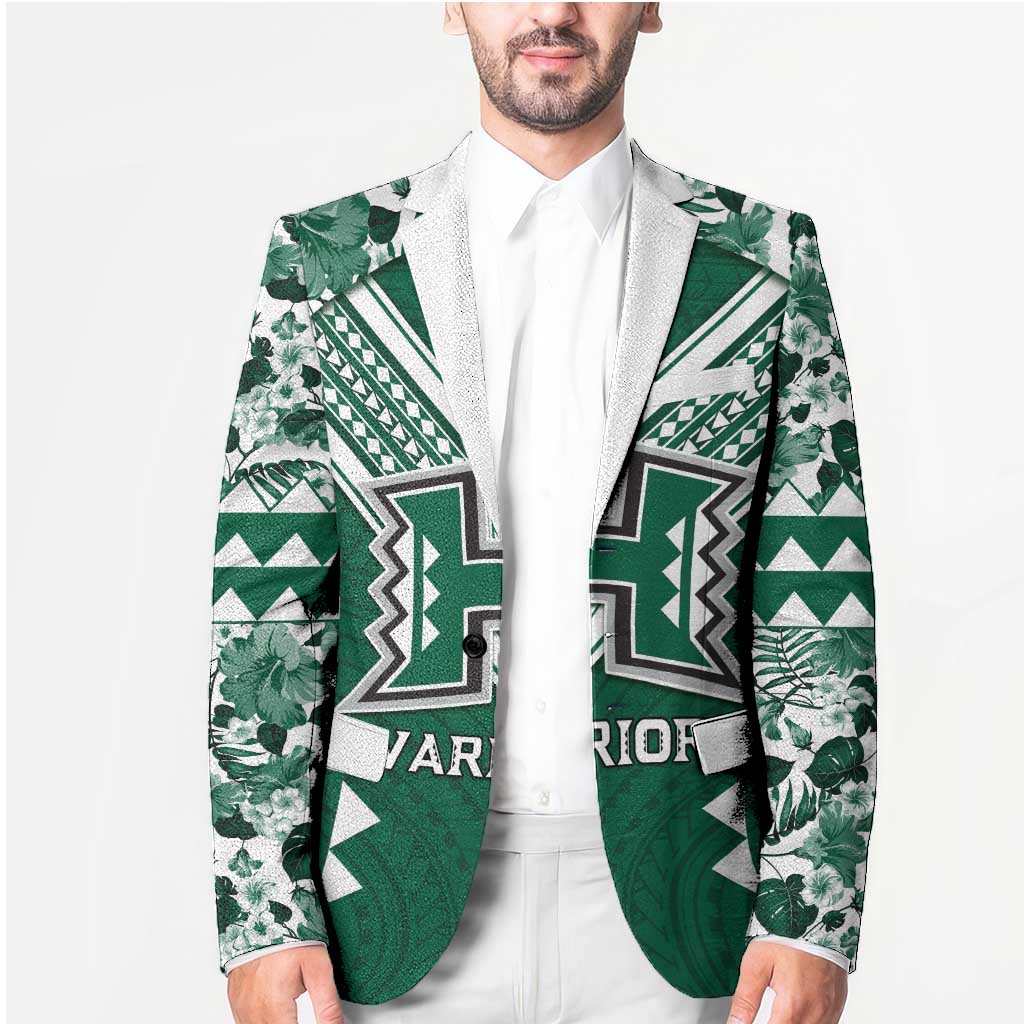 Custom Hawaii Football Blazer Rainbow Warriors Tropical Vibes - Polynesian Pride