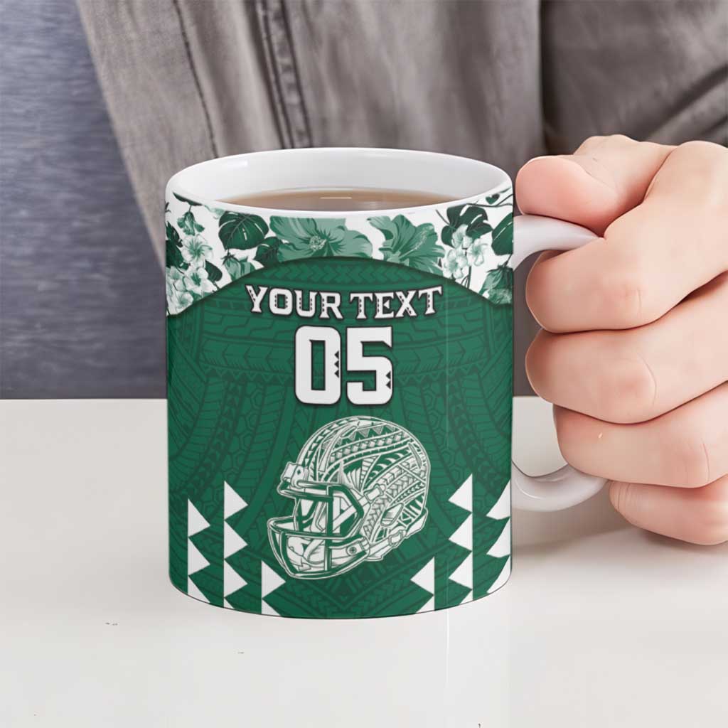Custom Hawaii Football Ceramic Mug Rainbow Warriors Tropical Vibes LT05 - Polynesian Pride