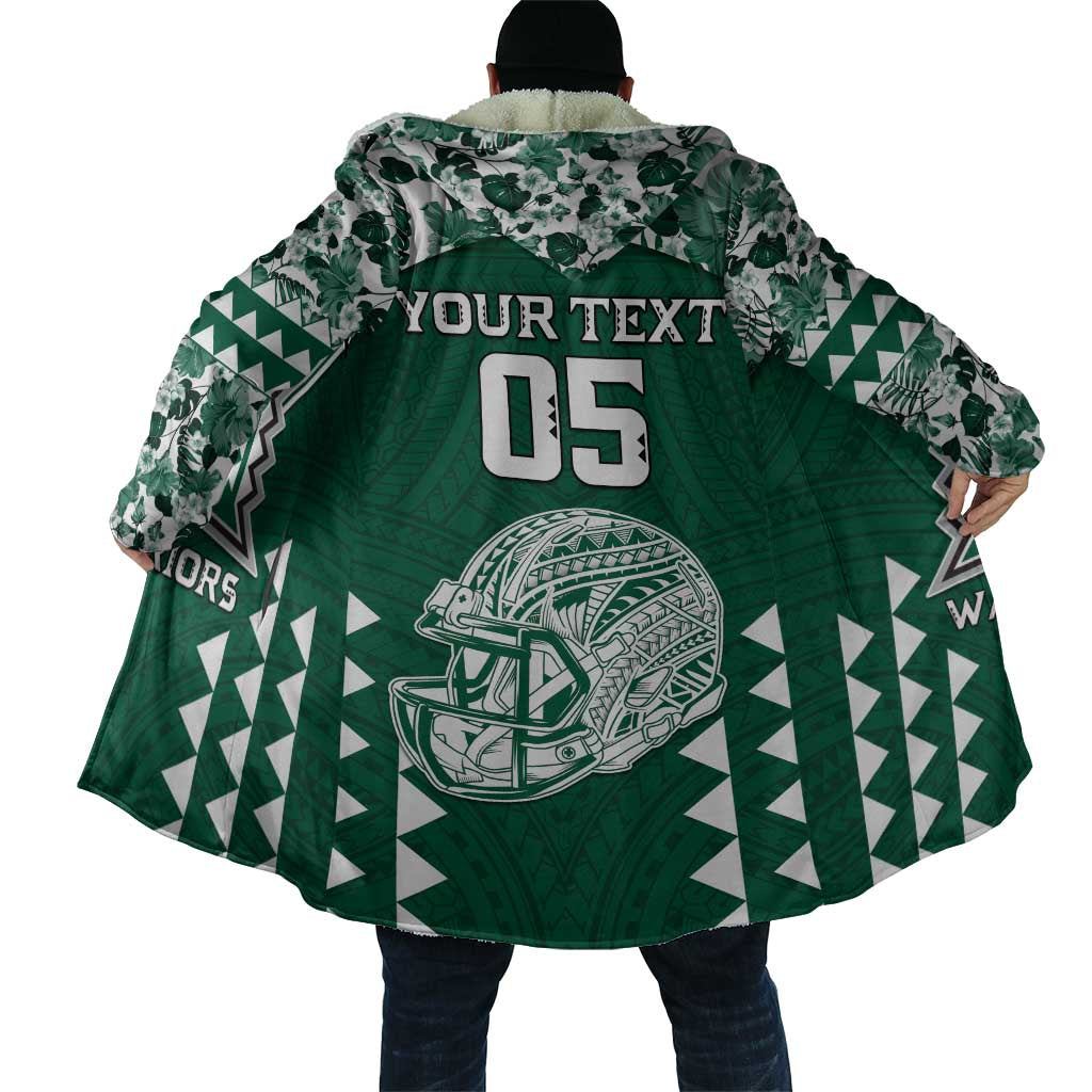 Custom Hawaii Football Cloak Rainbow Warriors Tropical Vibes - Polynesian Pride