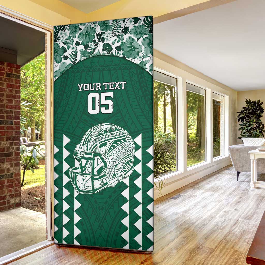 Custom Hawaii Football Door Cover Rainbow Warriors Tropical Vibes LT05 - Polynesian Pride