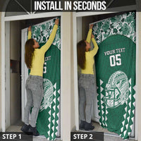 Custom Hawaii Football Door Cover Rainbow Warriors Tropical Vibes LT05 - Polynesian Pride