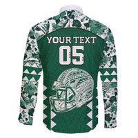 Custom Hawaii Football Family Matching Short Sleeve Bodycon Dress and Hawaiian Shirt Rainbow Warriors Tropical Vibes - Polynesian Pride