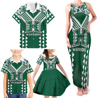Custom Hawaii Football Family Matching Tank Maxi Dress and Hawaiian Shirt Rainbow Warriors Tropical Vibes - Polynesian Pride