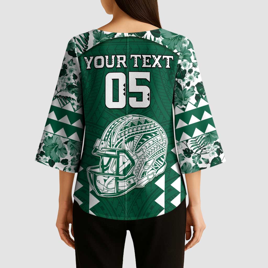 Custom Hawaii Football Kimono Sleeve Blouse Rainbow Warriors Tropical Vibes LT05 - Polynesian Pride