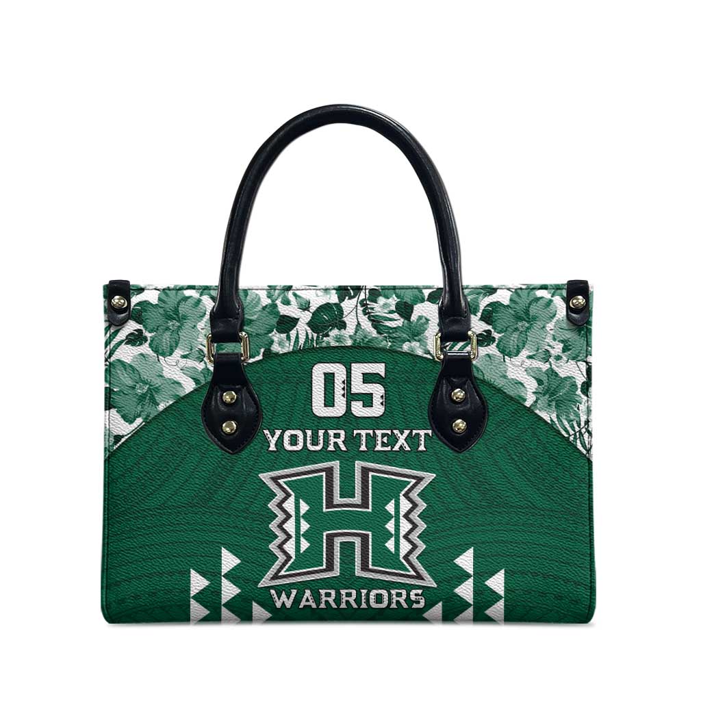 Custom Hawaii Football Leather Bag Rainbow Warriors Tropical Vibes LT05 - Polynesian Pride