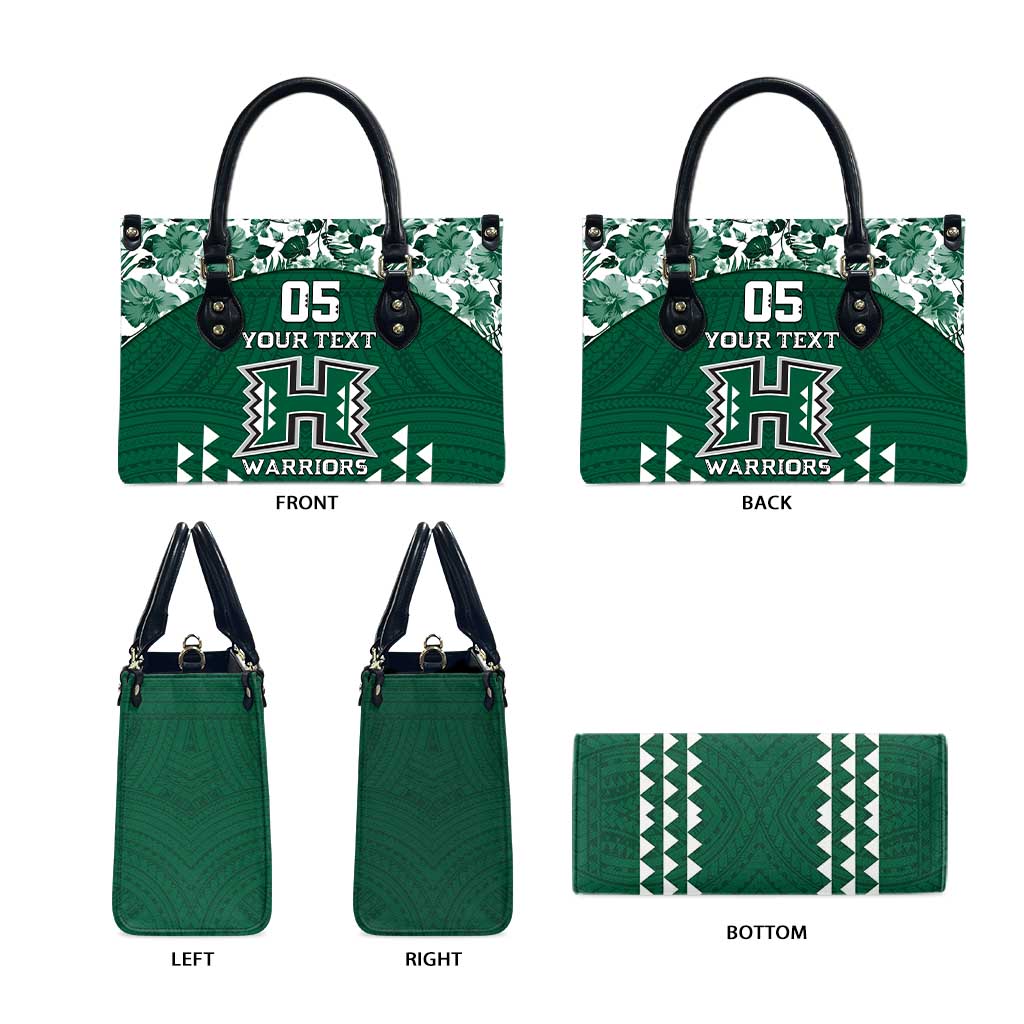 Custom Hawaii Football Leather Bag Rainbow Warriors Tropical Vibes LT05 - Polynesian Pride