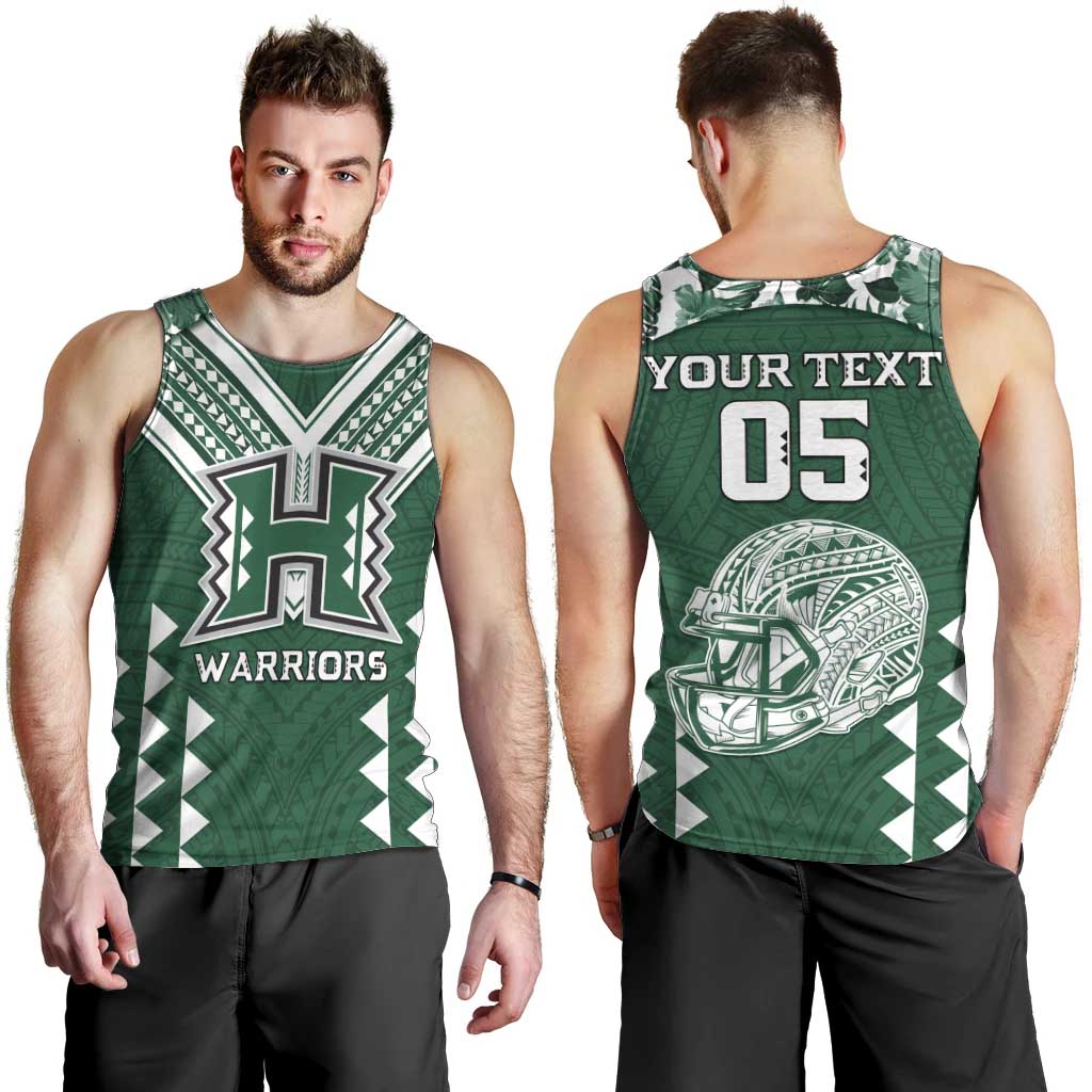 Custom Hawaii Football Men Tank Top Rainbow Warriors Tropical Vibes - Polynesian Pride