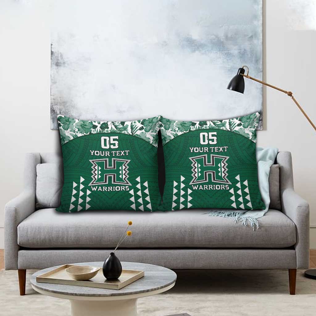 Custom Hawaii Football Pillow Cover Rainbow Warriors Tropical Vibes LT05 - Polynesian Pride