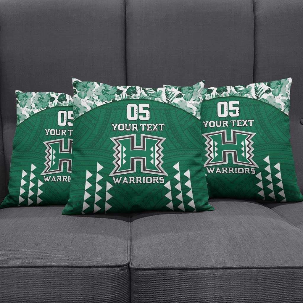Custom Hawaii Football Pillow Cover Rainbow Warriors Tropical Vibes LT05 - Polynesian Pride