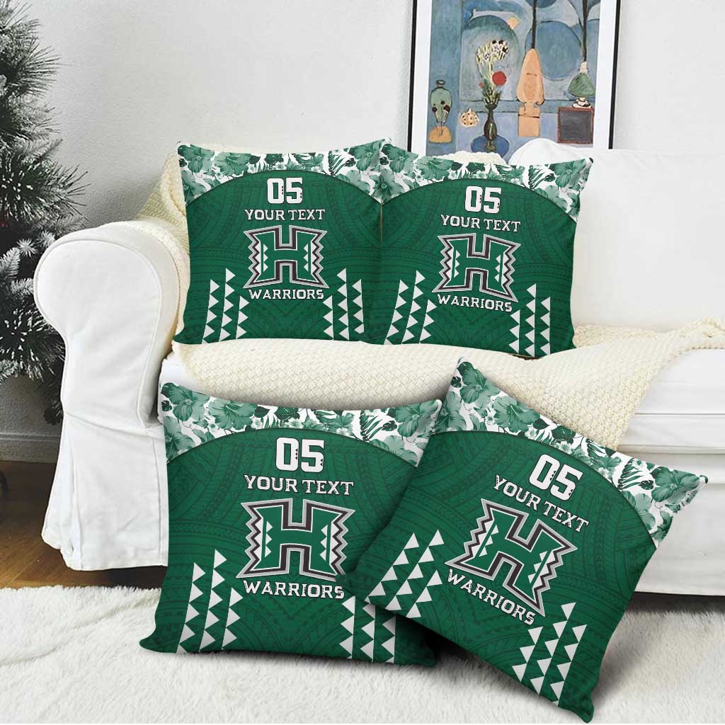 Custom Hawaii Football Pillow Cover Rainbow Warriors Tropical Vibes LT05 - Polynesian Pride