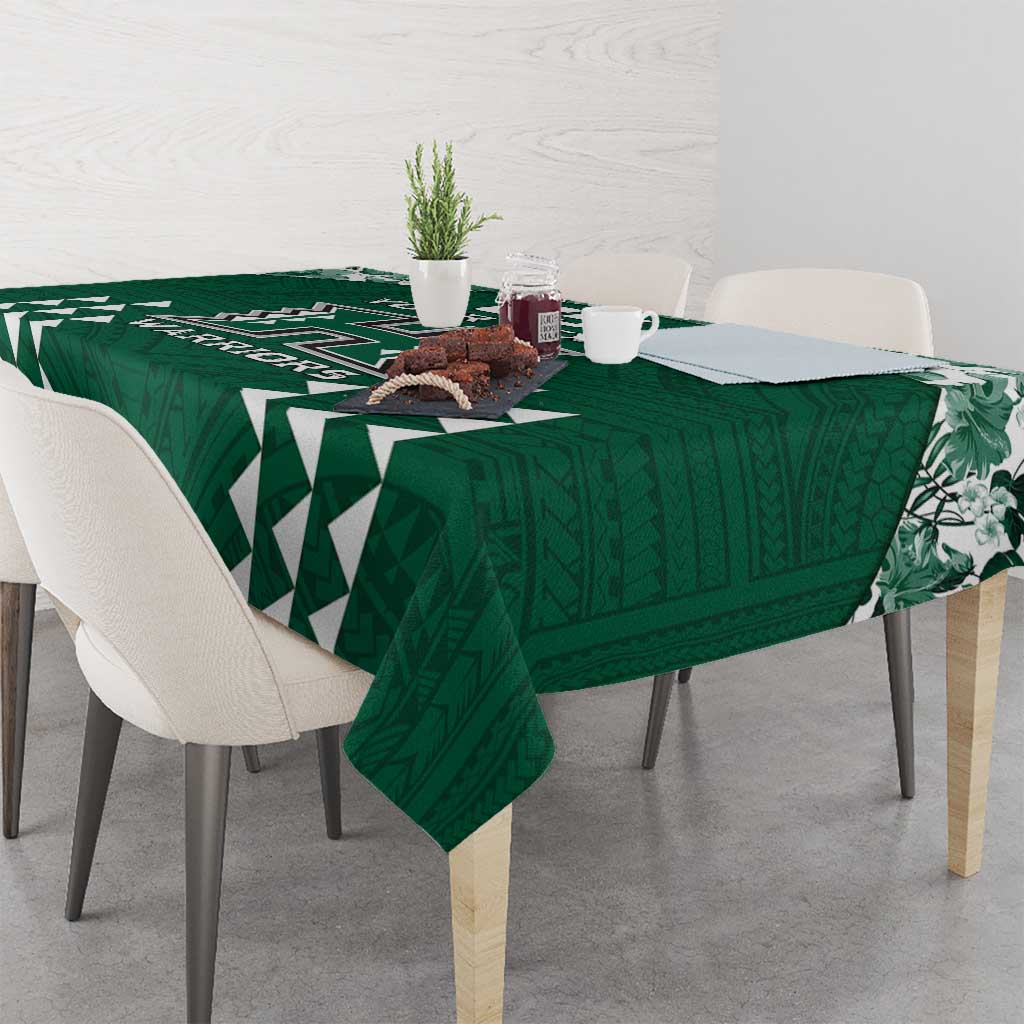 Custom Hawaii Football Tablecloth Rainbow Warriors Tropical Vibes - Polynesian Pride