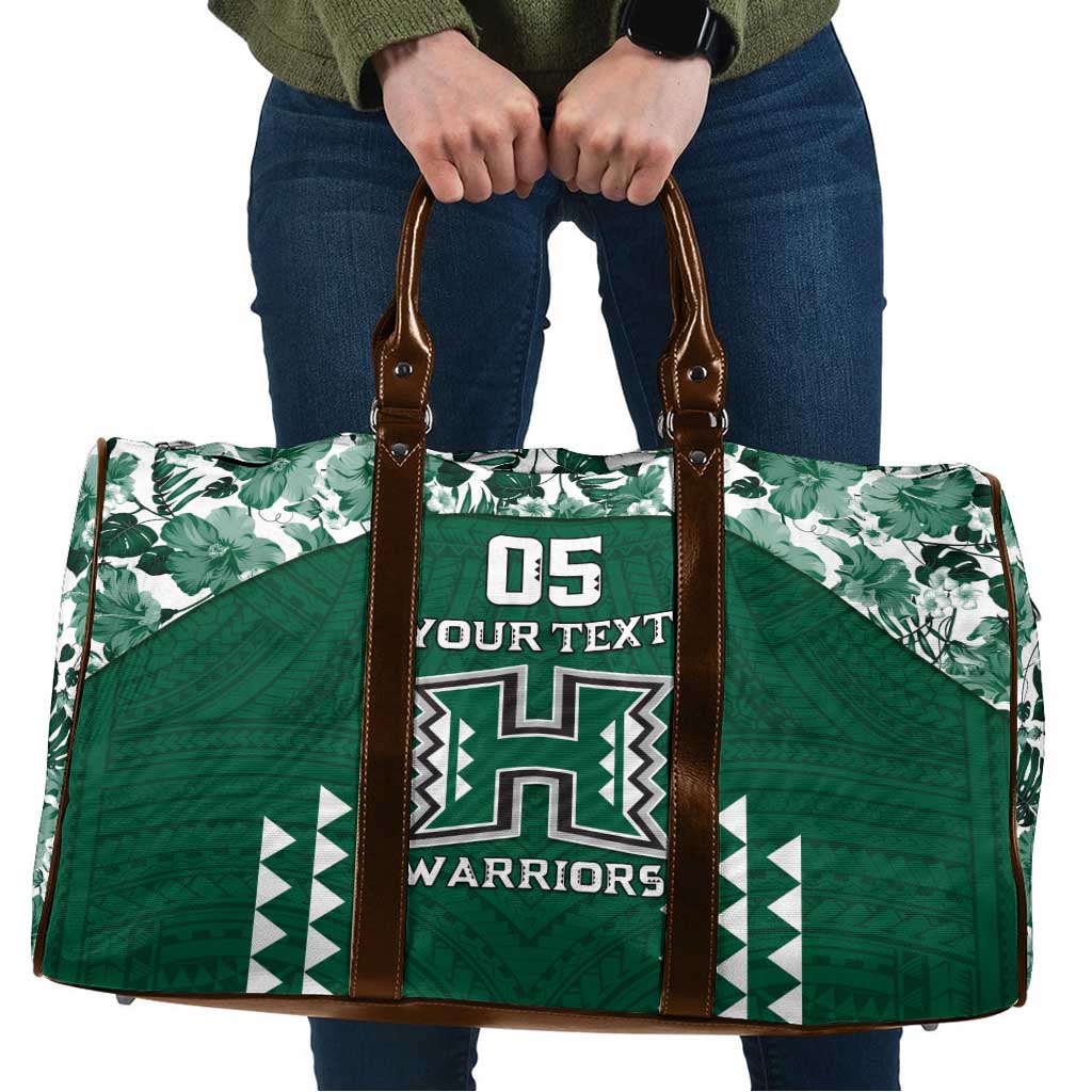 Custom Hawaii Football Travel Bag Rainbow Warriors Tropical Vibes LT05 Green - Polynesian Pride