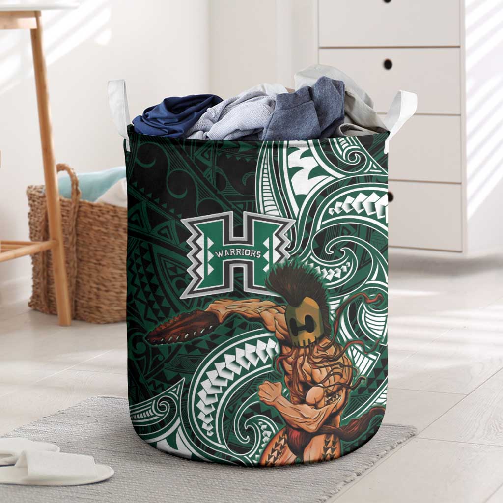 Hawaii Ikaika Warrior Football Laundry Basket Polynesian Tribal Tattoo LT05 Black - Polynesian Pride