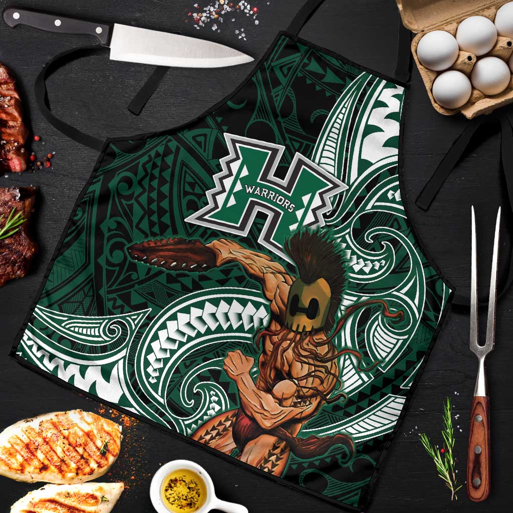 Hawaii Ikaika Warrior Football Apron Polynesian Tribal Tattoo LT05 Black - Polynesian Pride