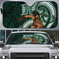 Hawaii Ikaika Warrior Football Auto Sun Shade Polynesian Tribal Tattoo LT05 Black - Polynesian Pride