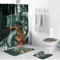 Hawaii Ikaika Warrior Football Bathroom Set Polynesian Tribal Tattoo - Polynesian Pride