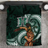 Hawaii Ikaika Warrior Football Bedding Set Polynesian Tribal Tattoo - Polynesian Pride