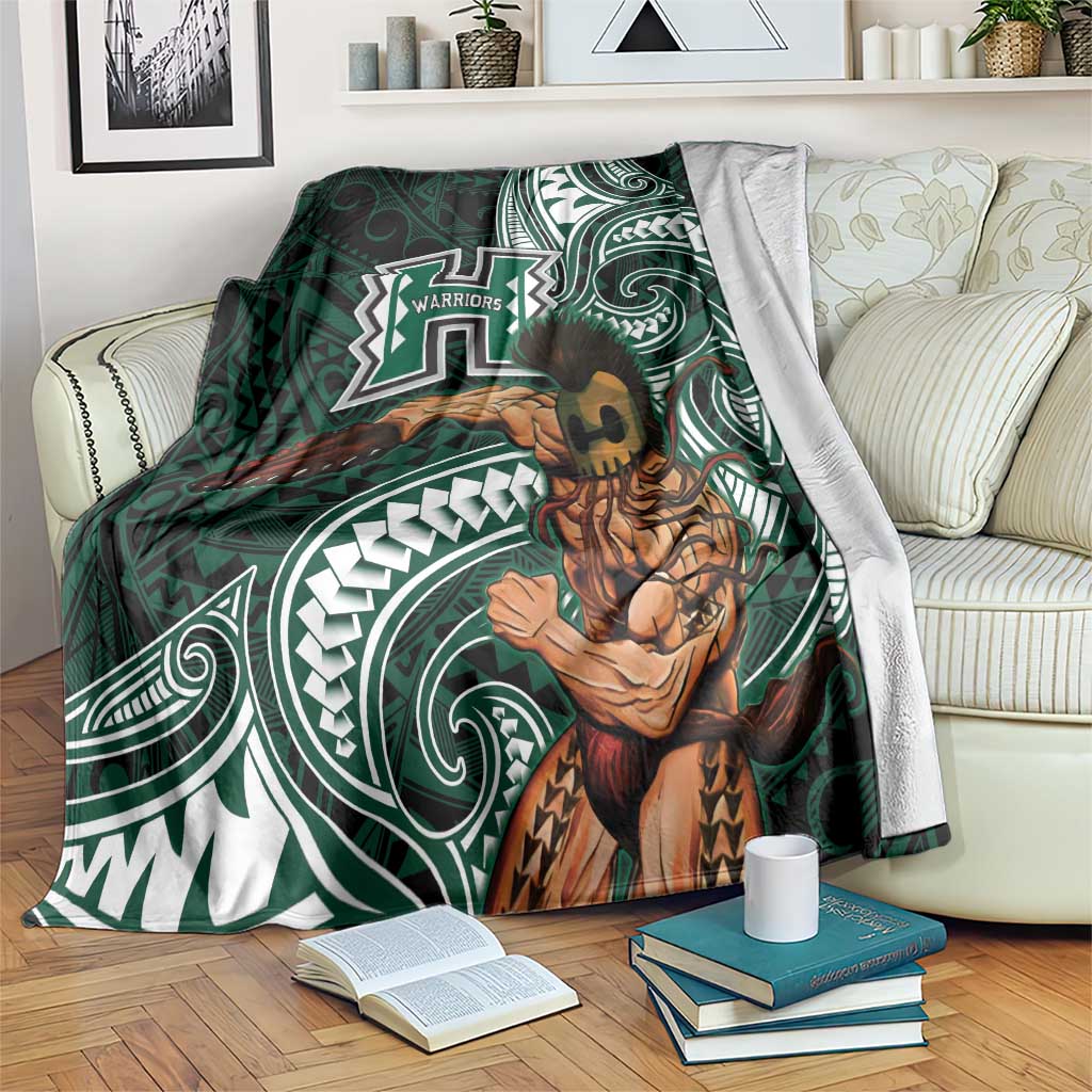 Hawaii Ikaika Warrior Football Blanket Polynesian Tribal Tattoo - Polynesian Pride