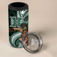 Hawaii Ikaika Warrior Football 4 in 1 Can Cooler Tumbler Polynesian Tribal Tattoo LT05 - Polynesian Pride