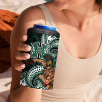 Hawaii Ikaika Warrior Football 4 in 1 Can Cooler Tumbler Polynesian Tribal Tattoo LT05 - Polynesian Pride