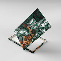 Hawaii Ikaika Warrior Football Canvas Wall Art Polynesian Tribal Tattoo - Polynesian Pride