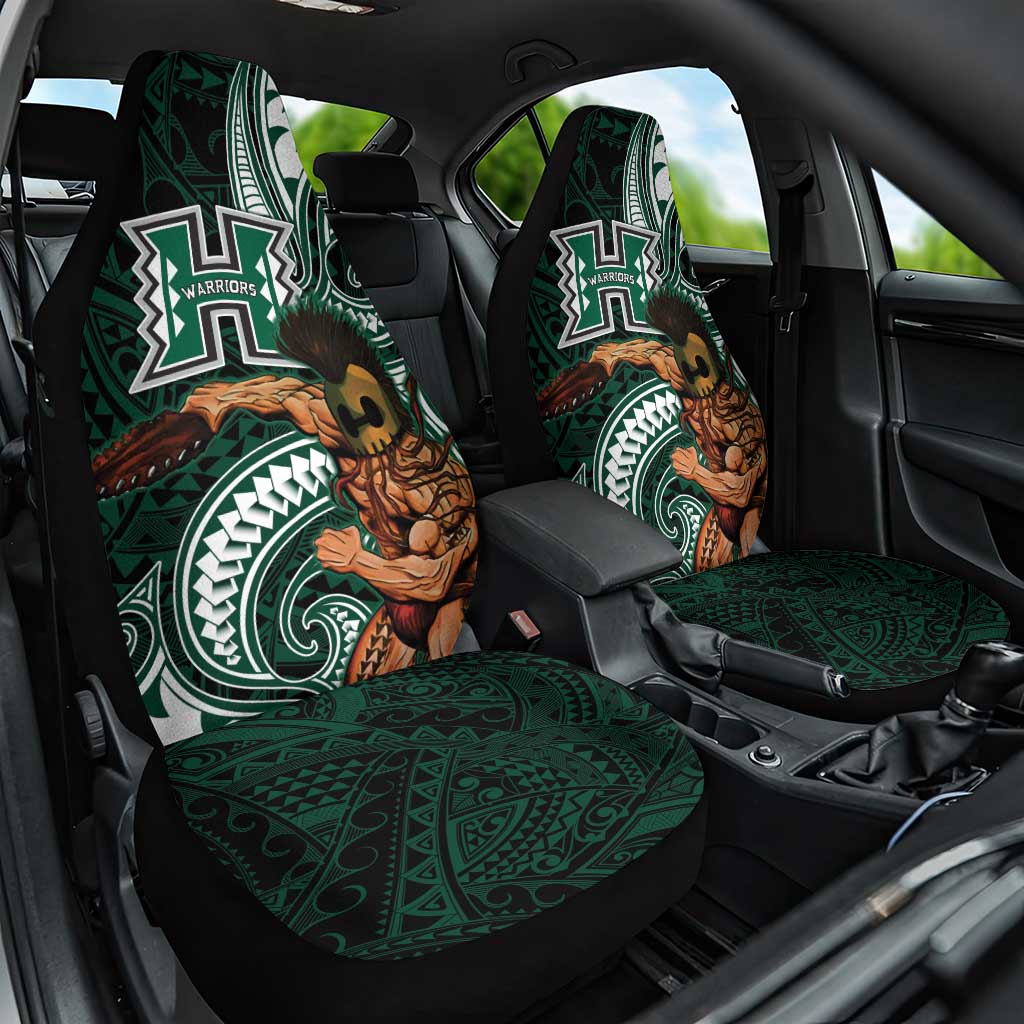 Hawaii Ikaika Warrior Football Car Seat Cover Polynesian Tribal Tattoo - Polynesian Pride