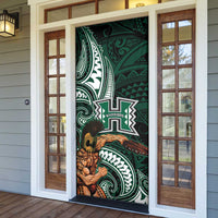 Hawaii Ikaika Warrior Football Door Cover Polynesian Tribal Tattoo LT05 - Polynesian Pride