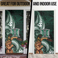 Hawaii Ikaika Warrior Football Door Cover Polynesian Tribal Tattoo LT05 - Polynesian Pride