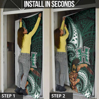 Hawaii Ikaika Warrior Football Door Cover Polynesian Tribal Tattoo LT05 - Polynesian Pride