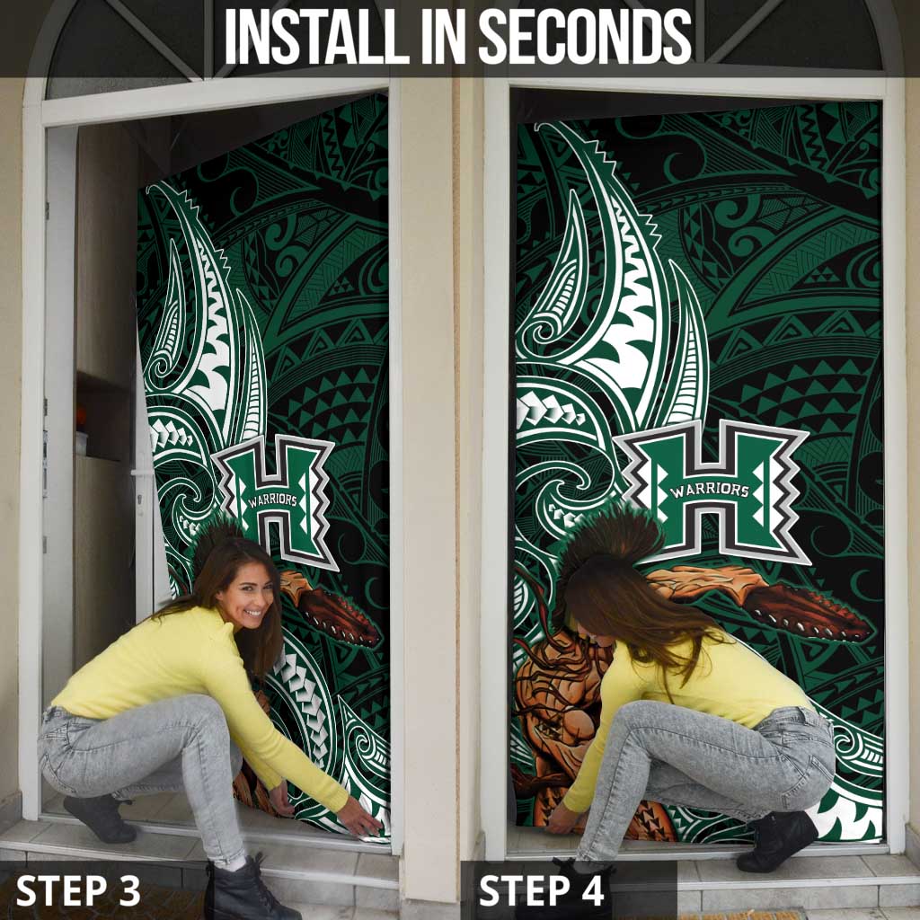 Hawaii Ikaika Warrior Football Door Cover Polynesian Tribal Tattoo LT05 - Polynesian Pride