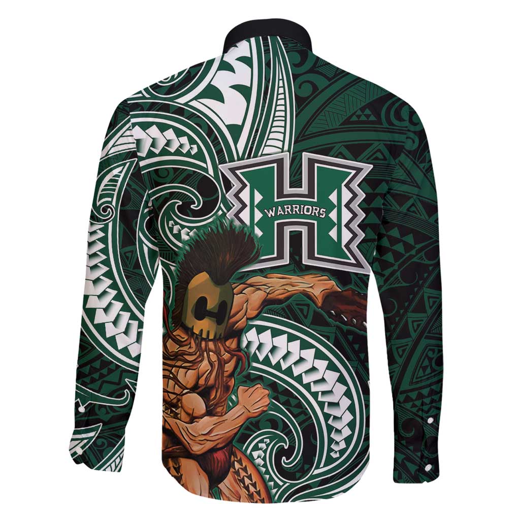 Hawaii Ikaika Warrior Football Family Matching Puletasi and Hawaiian Shirt Polynesian Tribal Tattoo - Polynesian Pride